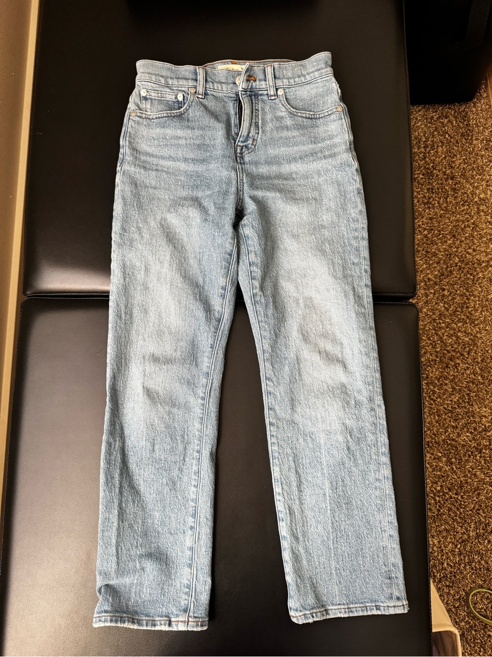 Madewell Straight Leg Jeans - Light Blue Wash